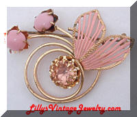 Vintage Weiss Rhinestone Leaf Brooch, Vintage Weiss Square